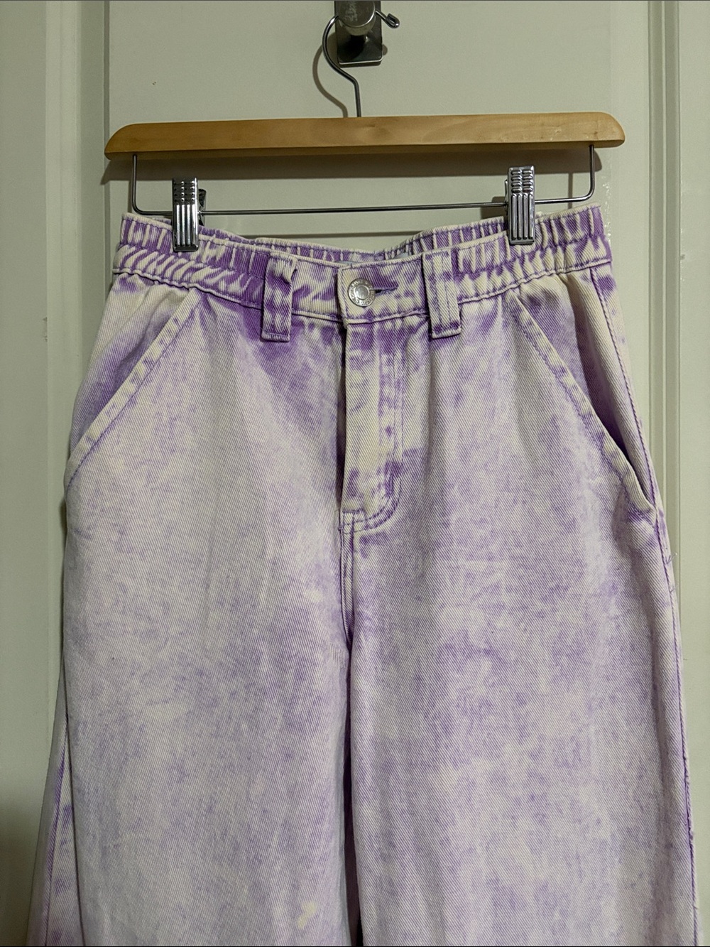 Flying Angel Lavender High-Waisted Wide Leg Women’s Jeans